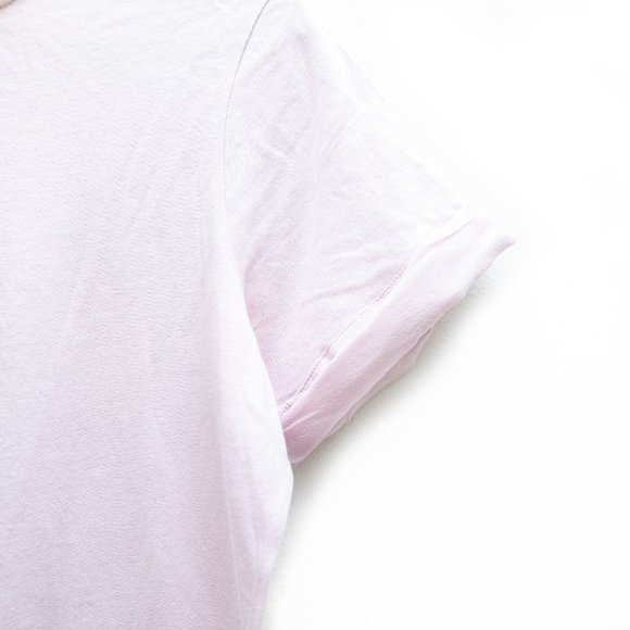 Vince Dusty Pink Folded Sleeves Tee - Picture 5 of 6
